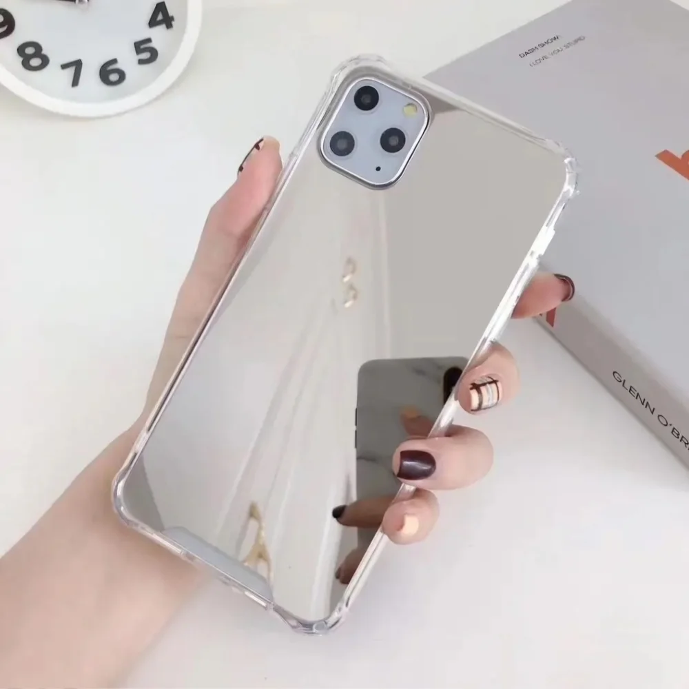 13 Pro iPhone Case Mirrored Phone Cover Silver
